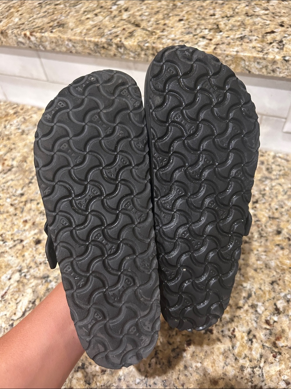 Birkenstock Kids Black Slip-On Clog with Buckle Strap - Picture 3 of 4